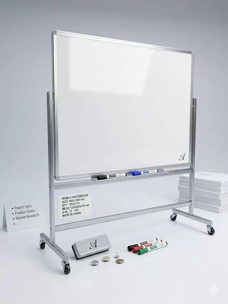 Mobile Whiteboard 120cm by 90cm